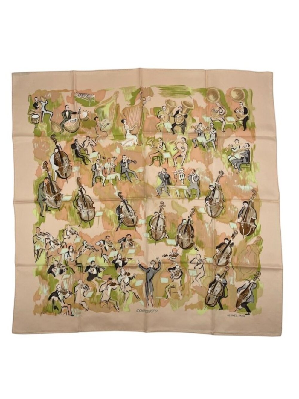 Hermes Scarf Carre 90 100% Silk Concerto Pink